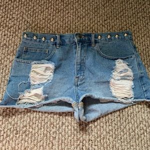 High waisted Forever 21 jean shorts